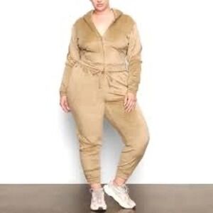 SKIMS Velour High Waist Jogger Gold 3X